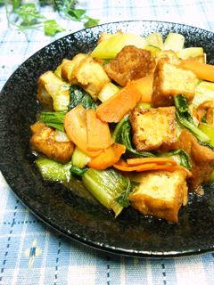 厚揚げと青梗菜のポン酢炒め-レシピのメイン写真