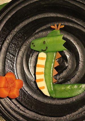 おせちに♪絹さやで龍★☆-レシピのメイン写真