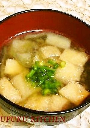 くたくた茄子のピリ辛味噌汁-レシピのメイン写真