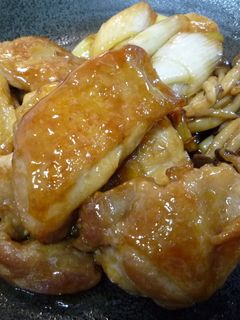 鶏もも肉ときのこの黒酢照り焼き-レシピのメイン写真