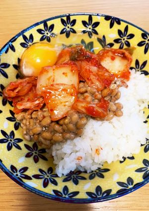 ♡大好き♡なったまキムチ丼♡-レシピのメイン写真