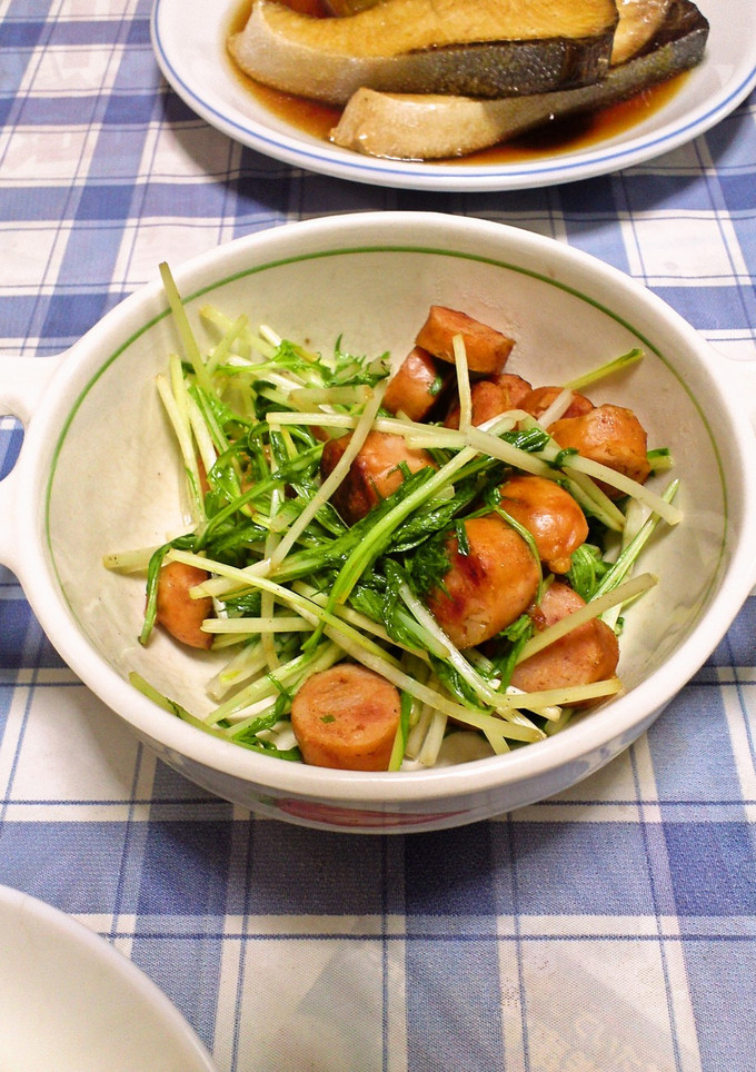 材料２つ！あっと言う間に水菜炒め-レシピのメイン写真