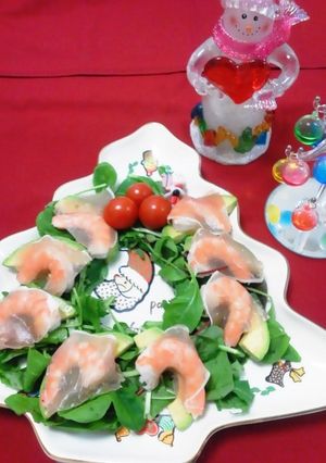 えびアボカドサラダ～リース風～-レシピのメイン写真