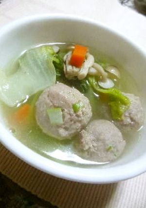 体が温まる　白菜たっぷり肉団子スープ-レシピのメイン写真