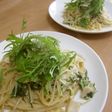 簡単☆水菜とホタテの和風パスタ