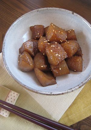こんにゃくの甘辛煮(雷こんにゃく）-レシピのメイン写真