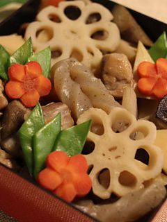 おせちに♪飾り切りで可愛い&豪華筑前煮 -レシピのメイン写真