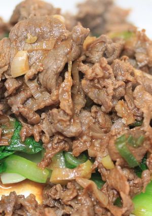 ☆青梗菜と牛肉のネギたっぷり炒め☆-レシピのメイン写真