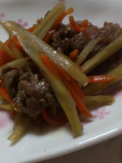*ごぼうと牛肉の甘辛煮*-レシピのメイン写真