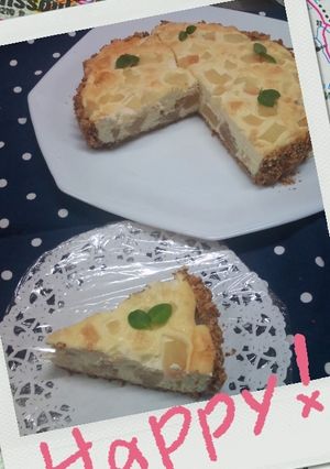洋梨ベイクドチーズケーキ-レシピのメイン写真