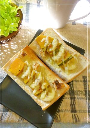 南瓜×バナナのspicyチーマヨトースト-レシピのメイン写真