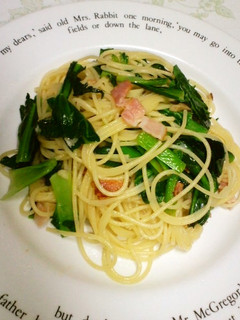 小松菜とベーコンのパスタ-レシピのメイン写真
