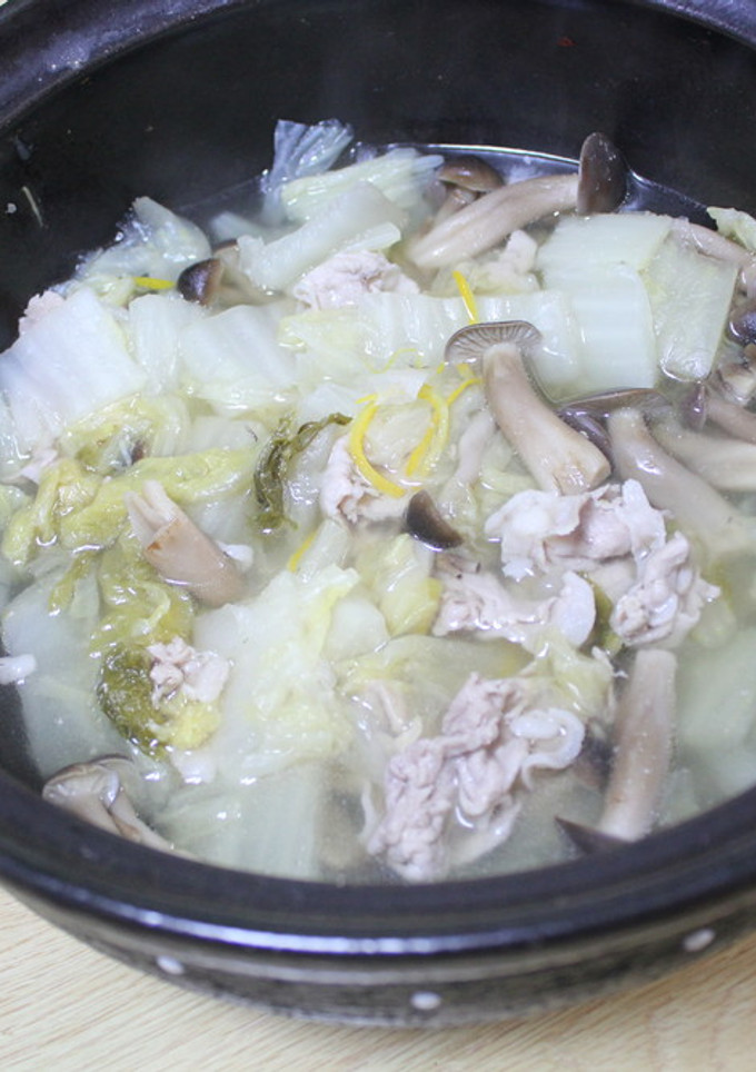 白菜と豚肉のしめじ鍋～ゆず風味～-レシピのメイン写真