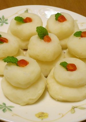 マッシュポテトで♪　かわいい鏡もち-レシピのメイン写真