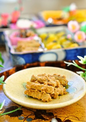 おせちにも☆ゴボウの胡麻きなこ絡め♫-レシピのメイン写真