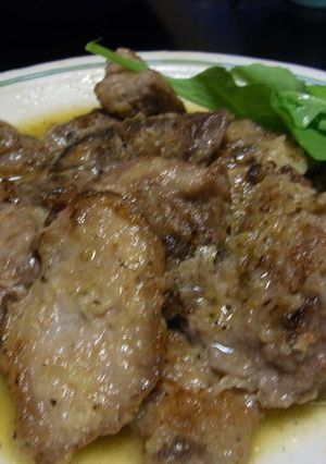 マグロほほ肉のレモンバターソース-レシピのメイン写真
