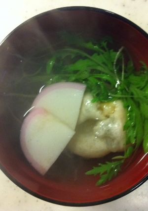 おひとり様のお雑煮。昆布と白だしで健康。-レシピのメイン写真