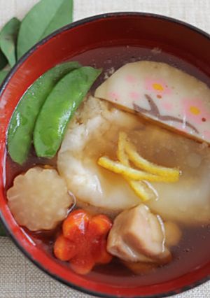美味しい♪我が家のお雑煮（おすまし）-レシピのメイン写真
