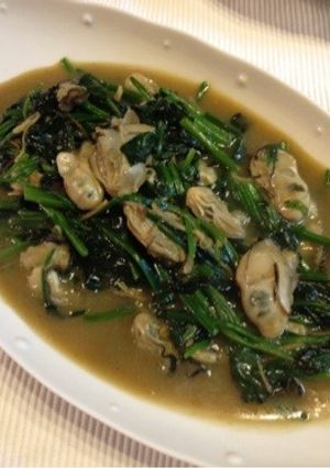 牡蠣とほうれん草のチャチャッと炒め-レシピのメイン写真