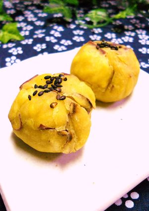 お弁当に茶きん絞り①メープルポテト-レシピのメイン写真