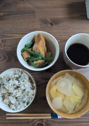 小さな三角厚揚げといんげんの甘辛煮-レシピのメイン写真