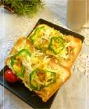 キャベツ×玉葱の和風カレートースト