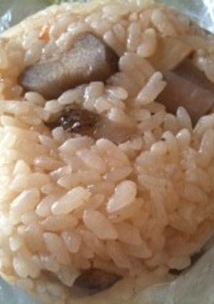 筑前煮の残りでおこわ風炊き込みご飯-レシピのメイン写真