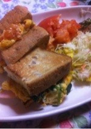 【ライ麦パンサンドイッチ】ダイエット朝食-レシピのメイン写真