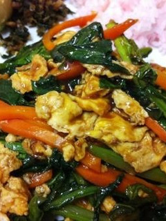 卵と青菜の海鮮醤炒め-レシピのメイン写真