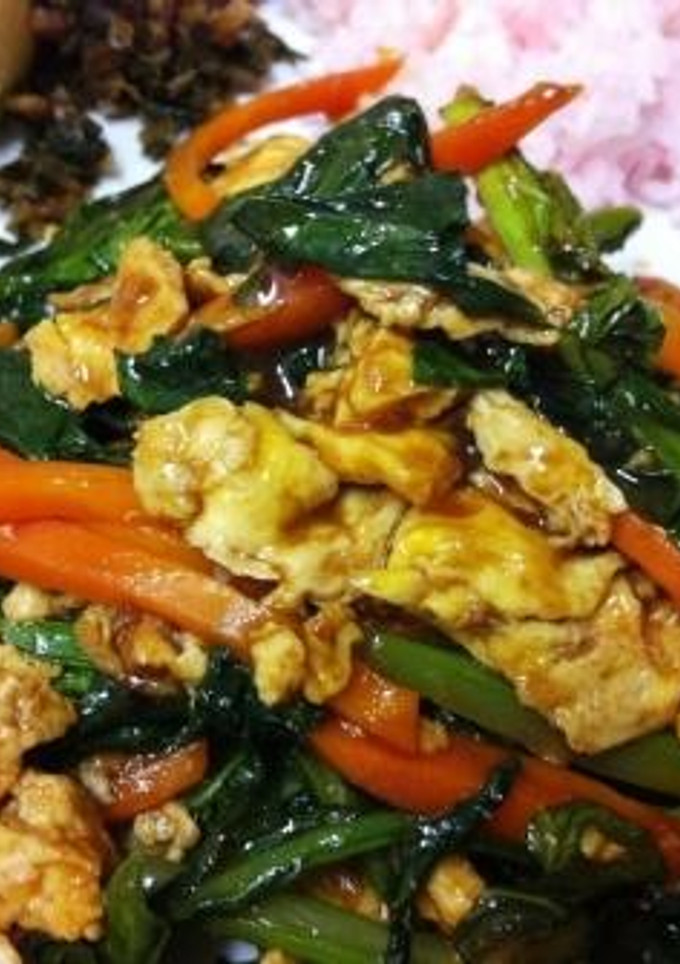 卵と青菜の海鮮醤炒め-レシピのメイン写真
