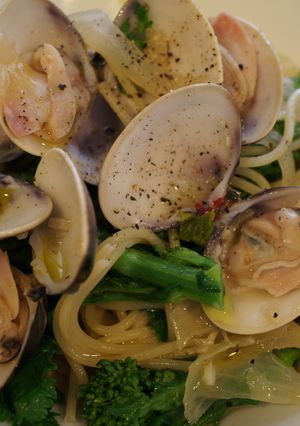 はまぐりと菜の花の春先取り☆パスタ-レシピのメイン写真