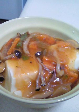 簡単☆野菜ヘルシーあんかけ豆腐-レシピのメイン写真
