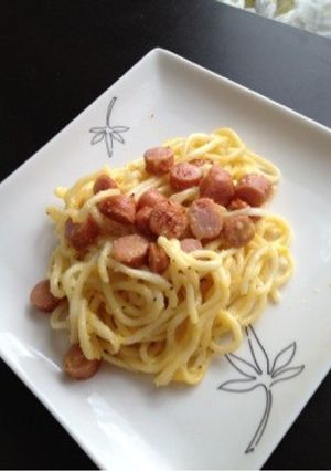 うどんカルボナーラ-レシピのメイン写真