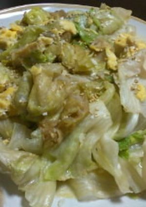 たっぷりレタスと卵の塩麹炒め-レシピのメイン写真