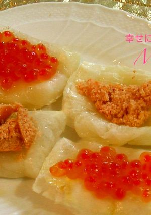おもちのカナッペ＊タラコとイクラ-レシピのメイン写真