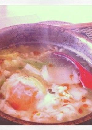 サッポロ一番塩＋生姜＋ラー油ポカポカ冬麺-レシピのメイン写真