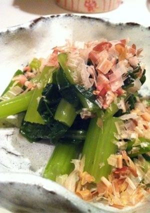 野沢菜もらったらワサビとかつお節っしょ！-レシピのメイン写真