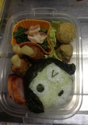 キャラ弁 ケロロ軍曹 白黒ケロロ-レシピのメイン写真
