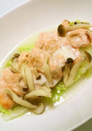 レンジで♪白菜鮭のぽん酢がけ-レシピのメイン写真