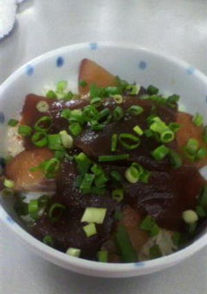 今が旬の鰤とまぐろのコラボ漬け丼-レシピのメイン写真