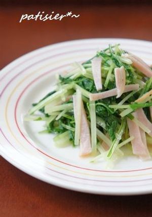 水菜とハムのダシダ☆バター炒め-レシピのメイン写真