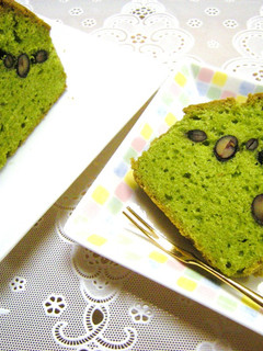 黒豆入りの❤簡単♪抹茶パウンドケーキ❤-レシピのメイン写真