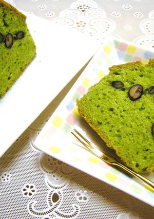 黒豆入りの❤簡単♪抹茶パウンドケーキ❤-レシピのメイン写真