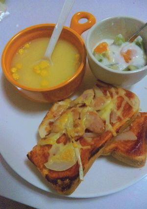 ワンプレートでカフェ風朝ごはん♪-レシピのメイン写真