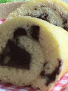 栗入り水羊羹入りロールケーキ-レシピのメイン写真