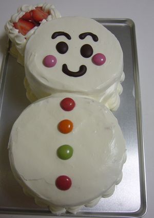 クリスマスに☆雪だるまケーキ-レシピのメイン写真