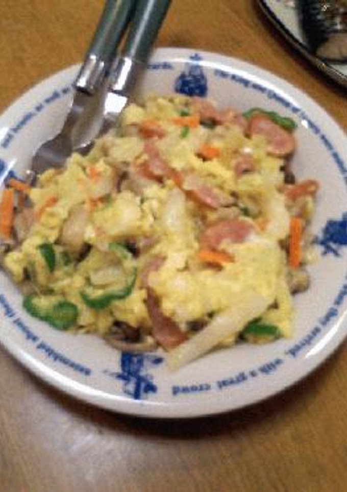 残り野菜の炒め物卵とじ風-レシピのメイン写真