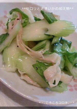 簡単おつまみ セロリとさきいかの和え物♪-レシピのメイン写真