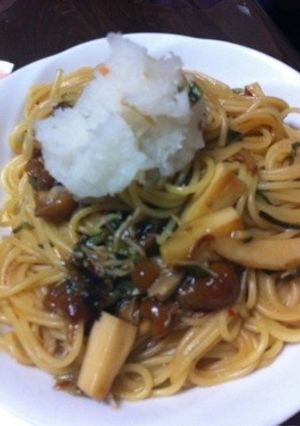 以外に美味しいなめこスパ-レシピのメイン写真
