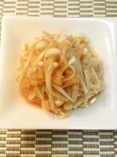 簡単2分!エノキ茸の明太子和え-レシピのメイン写真
